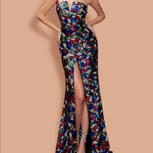 Sequence evening dress